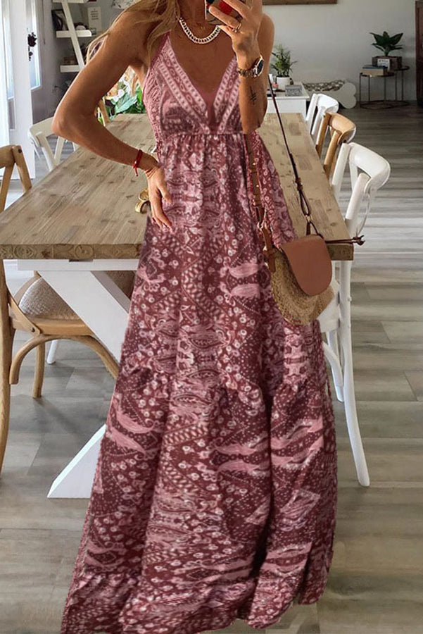 EP | Robe maxi imprimée bohème