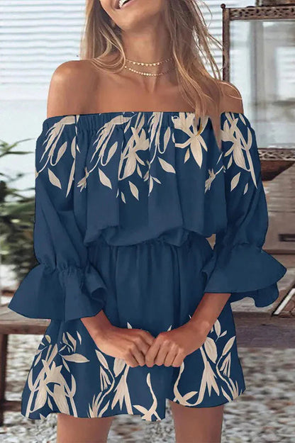 EP | It All Begins with Love Mini-robe imprimée à épaules nues