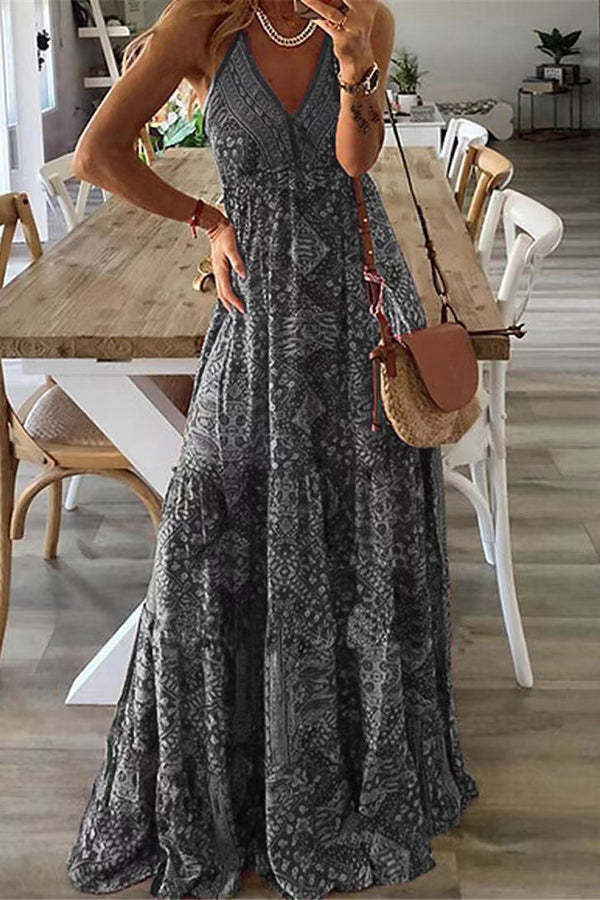 EP | Robe maxi imprimée bohème