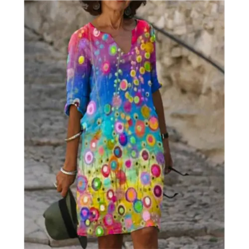EP | Mini robe à motif floral et décolleté en V pour femme