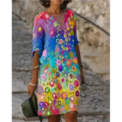 EP | Mini robe à motif floral et décolleté en V pour femme