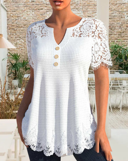 ND | Blouse en dentelle structurée