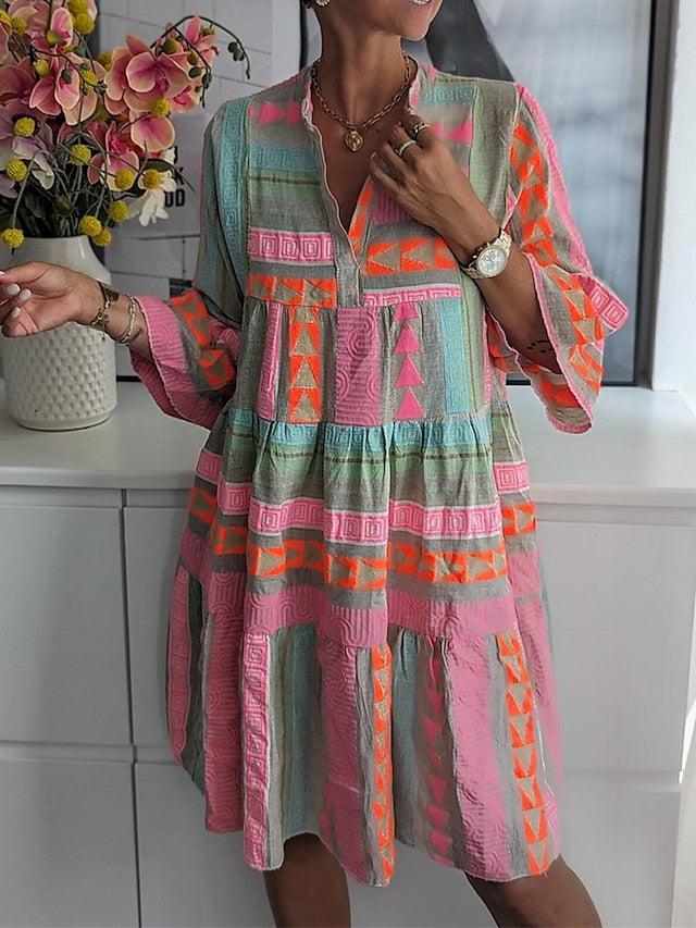 ND | Robe imprimée avec décolleté en V