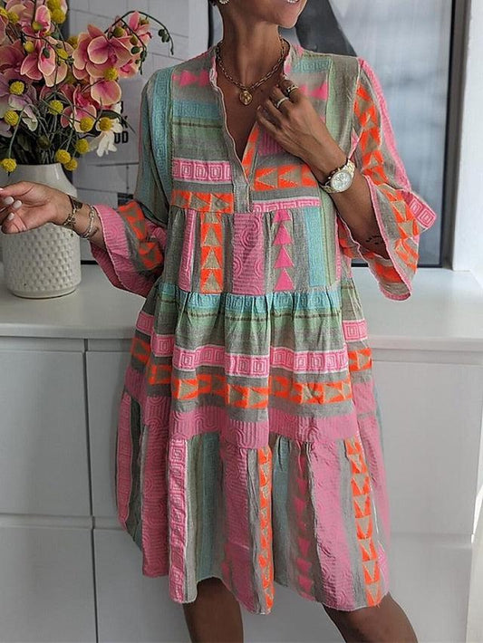 ND | Robe imprimée avec décolleté en V