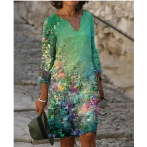 EP | Mini robe à motif floral et décolleté en V pour femme