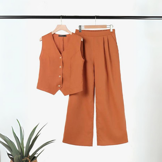 ND | Ensemble élégant pour femmes - top et pantalon