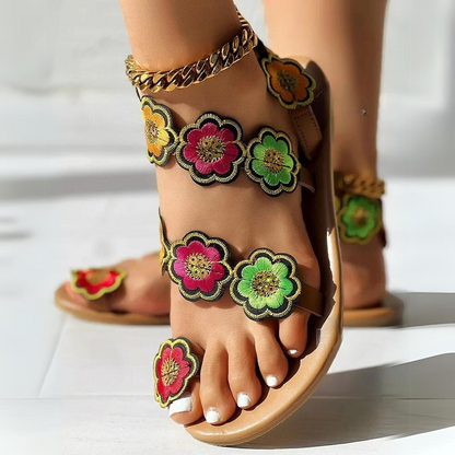 EP | - sandales à fleurs pour femmes