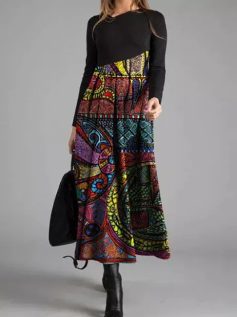 ND | Maxi-robe géométrique en patchwork