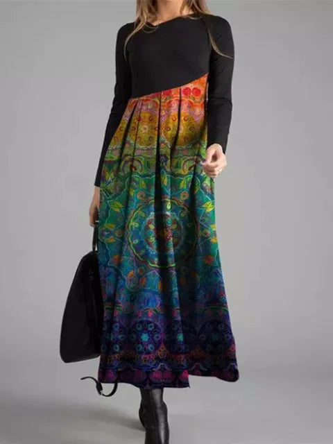 ND | Maxi-robe géométrique en patchwork
