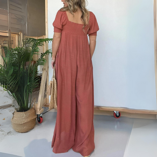 ND | Jumpsuit à encolure carrée et boutons