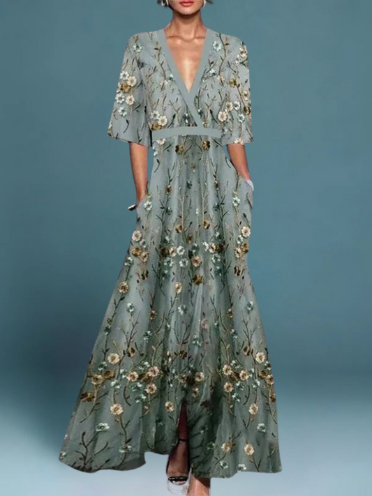 EP | Robe à fleurs élégante et inégale