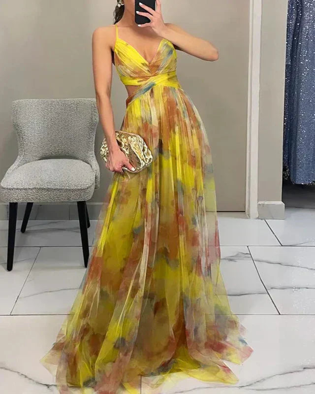 EP | Maxi-robe élégante pour femmes avec impression de fleurs