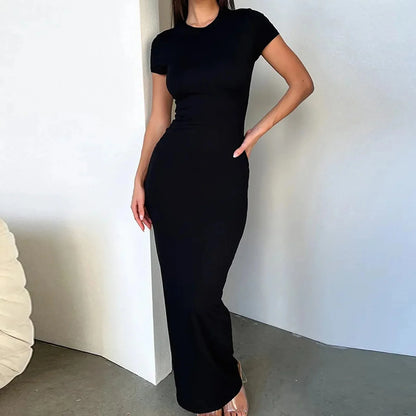 EP | Maxi-robe bodycon à manches courtes