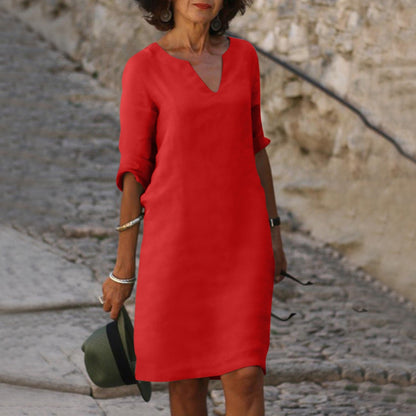 ND | Robe midi avec décolleté en V