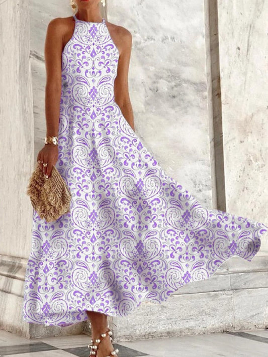 EP Sexy robe longue sans manches aux épaules