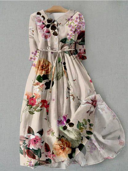 EP | Robe midi avec imprimé floral pastel