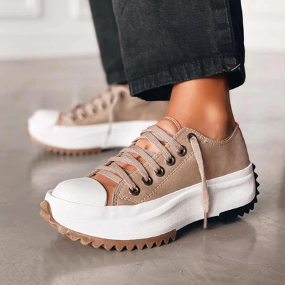 EP | Baskets à lacets à plateforme en cuir