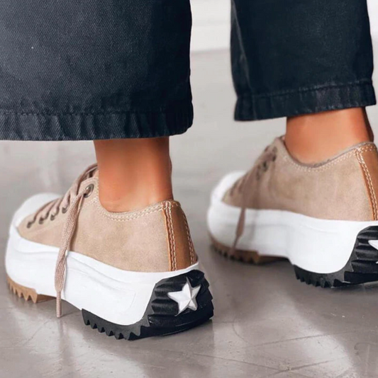 EP | Baskets à lacets à plateforme en cuir