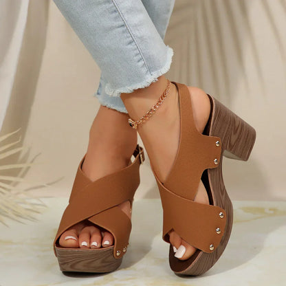 EP | Sandales à talons rehaussés