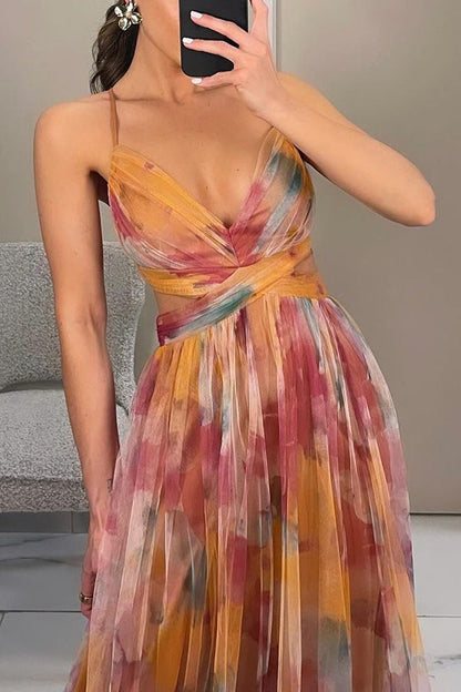 EP | Maxi-robe élégante pour femmes avec impression de fleurs