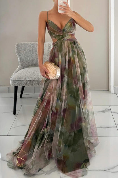 EP | Maxi-robe élégante pour femmes avec impression de fleurs