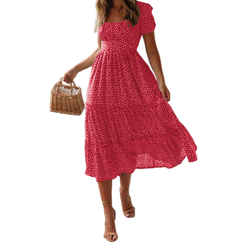 EP | Robe longue à manches bouffantes et motif floral