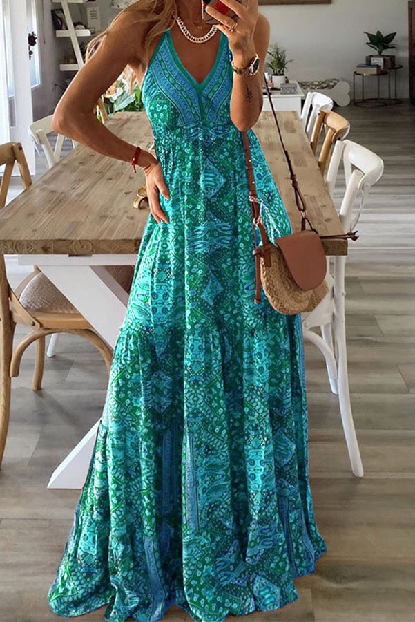 EP | Robe maxi imprimée bohème