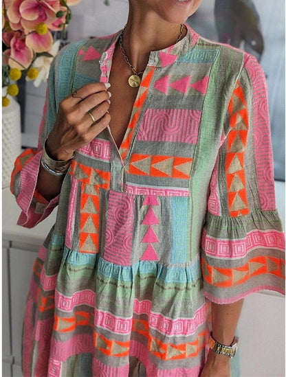 ND | Robe imprimée avec décolleté en V
