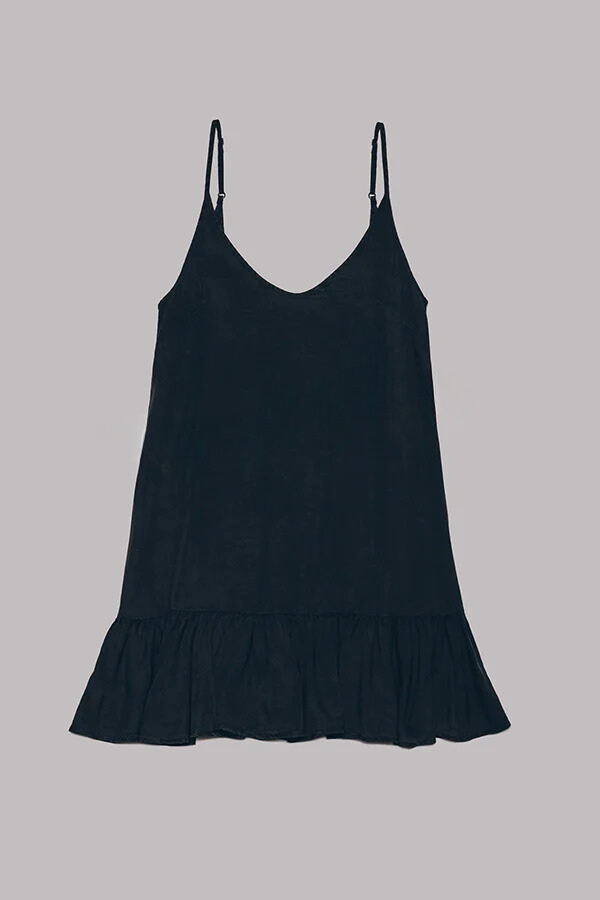 EP | Mélange de coton et de lin Mini-robe fluide en ligne A