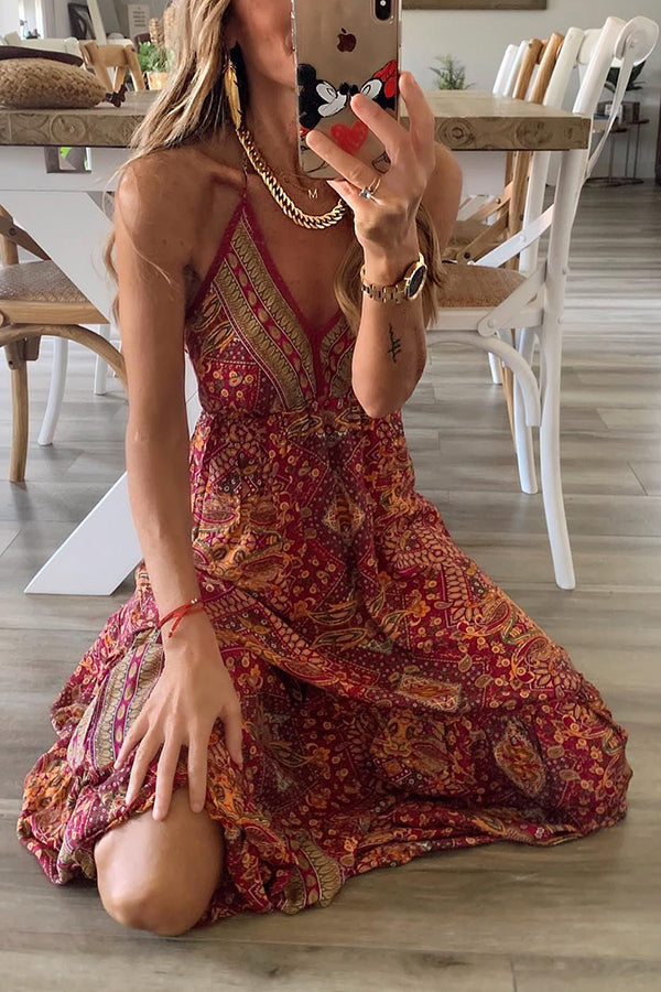 EP | Robe maxi imprimée bohème
