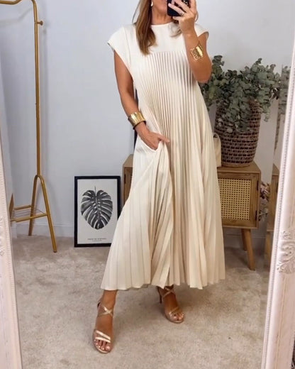 EP | Robe maxi plissée élégante