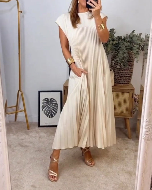 EP | Robe maxi plissée élégante