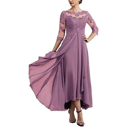EP | robe maxi en mousseline de soie avec manches transparentes longueur midi