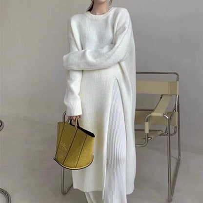 ND | Robe pull-over midi avec détail plissé