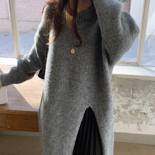 ND | Robe pull-over midi avec détail plissé