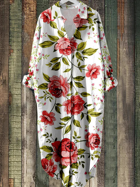 ND | Robe midi boutonnée avec imprimé floral