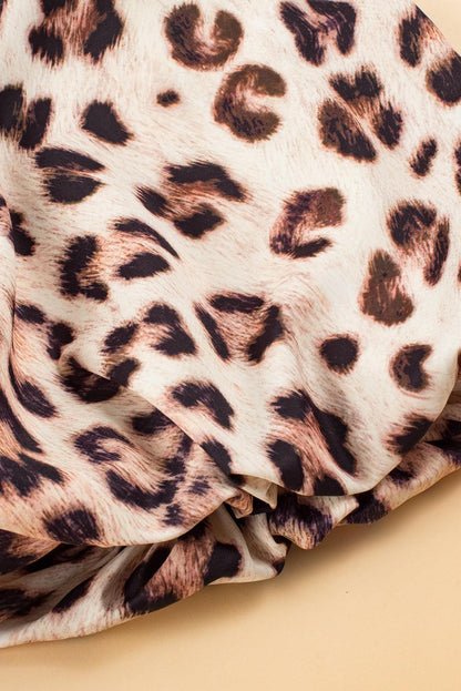EP | Maxi-robe léopard à manches bouffantes pour femme