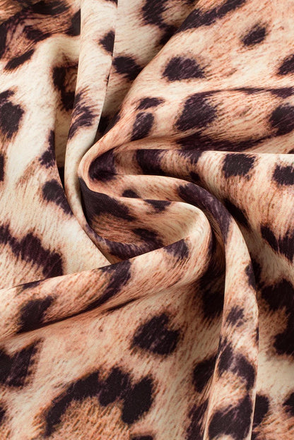 EP | Maxi-robe léopard à manches bouffantes pour femme