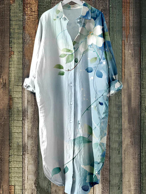 ND | Robe midi boutonnée avec imprimé floral