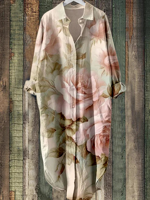 ND | Robe midi boutonnée avec imprimé floral