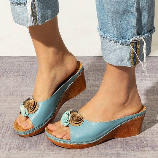 EP | | Sandales à fleurs confortables en cuir