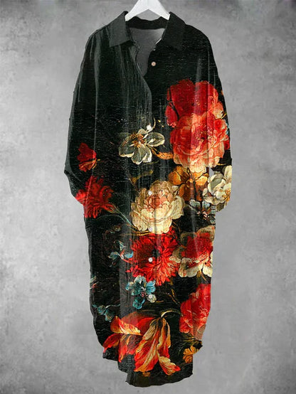 ND | Robe midi boutonnée avec imprimé floral