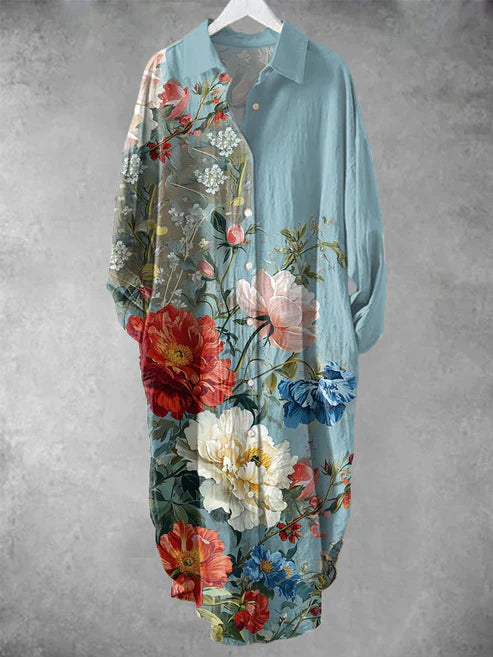 ND | Robe midi boutonnée avec imprimé floral