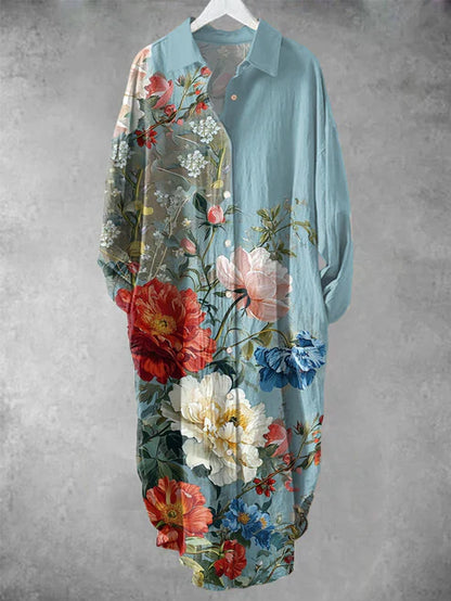 ND | Robe midi boutonnée avec imprimé floral