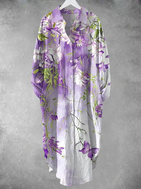 ND | Robe midi boutonnée avec imprimé floral