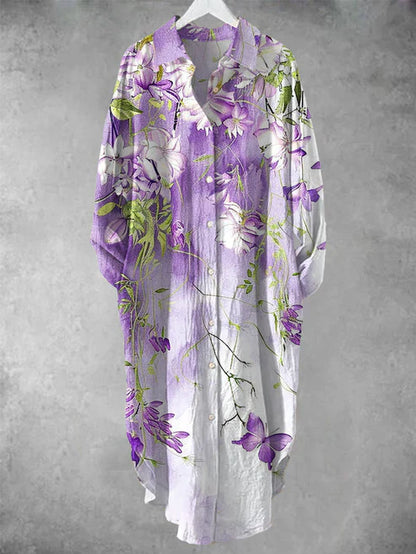 ND | Robe midi boutonnée avec imprimé floral
